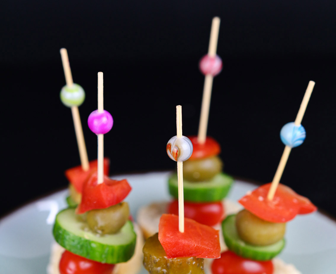 Cocktail picks "Ceramic Balls", assorted colours, 24 pcs EOL